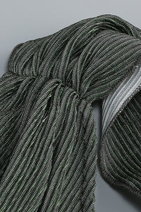 Asymmetric Ruched Textured Maxi Dress