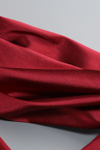 Backless Cape Asymmetrical Maxi Dress