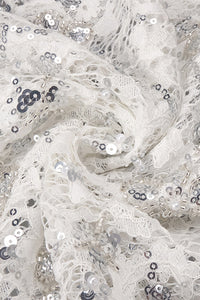 Crystal Sequin-embellished Blazer Lace Maxi Skirt