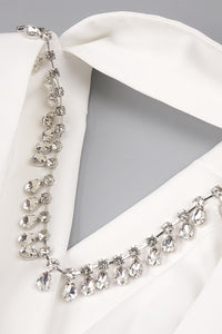 Crystal Sequin-embellished Blazer Lace Maxi Skirt