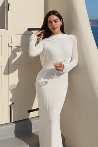 Backless Flared-cuffs Gown