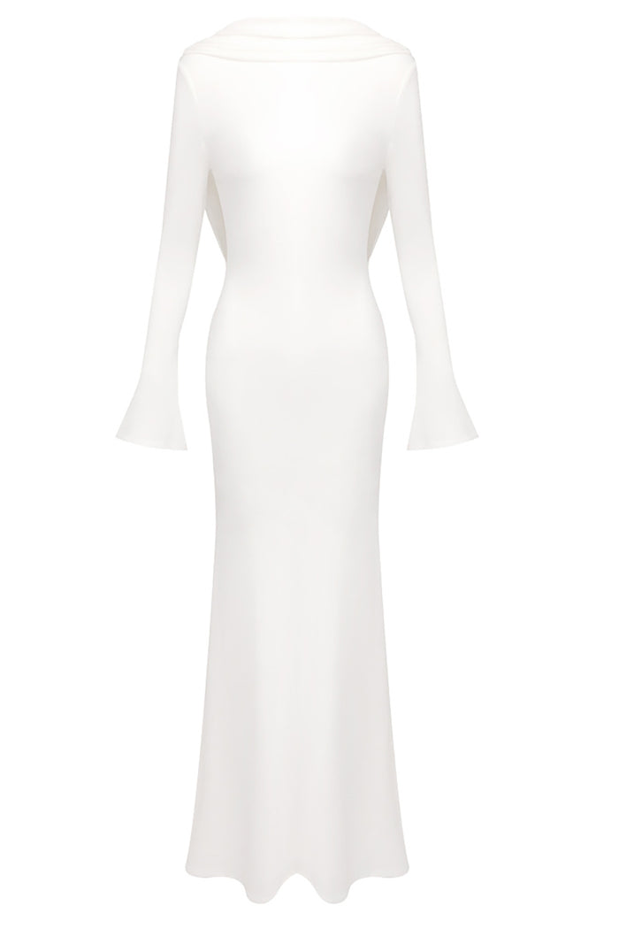 Backless Flared-cuffs Gown