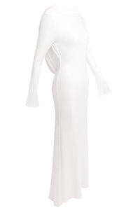 Backless Flared-cuffs Gown