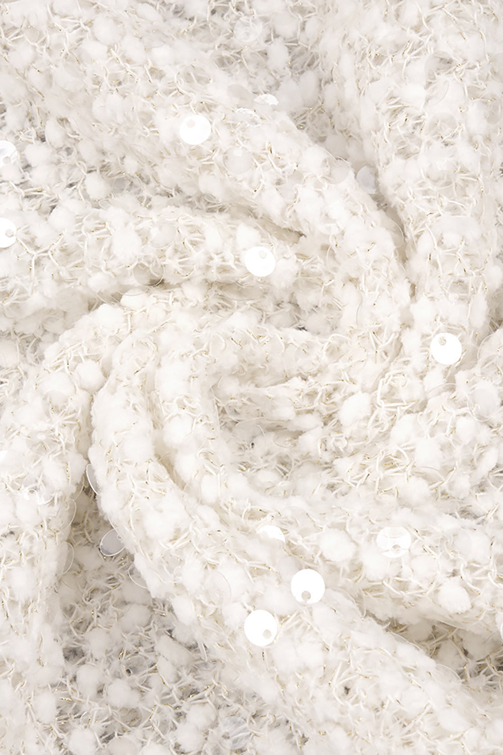 Backless Sequin-embellished Maxi Dress White