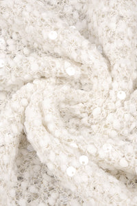 Backless Sequin-embellished Maxi Dress White