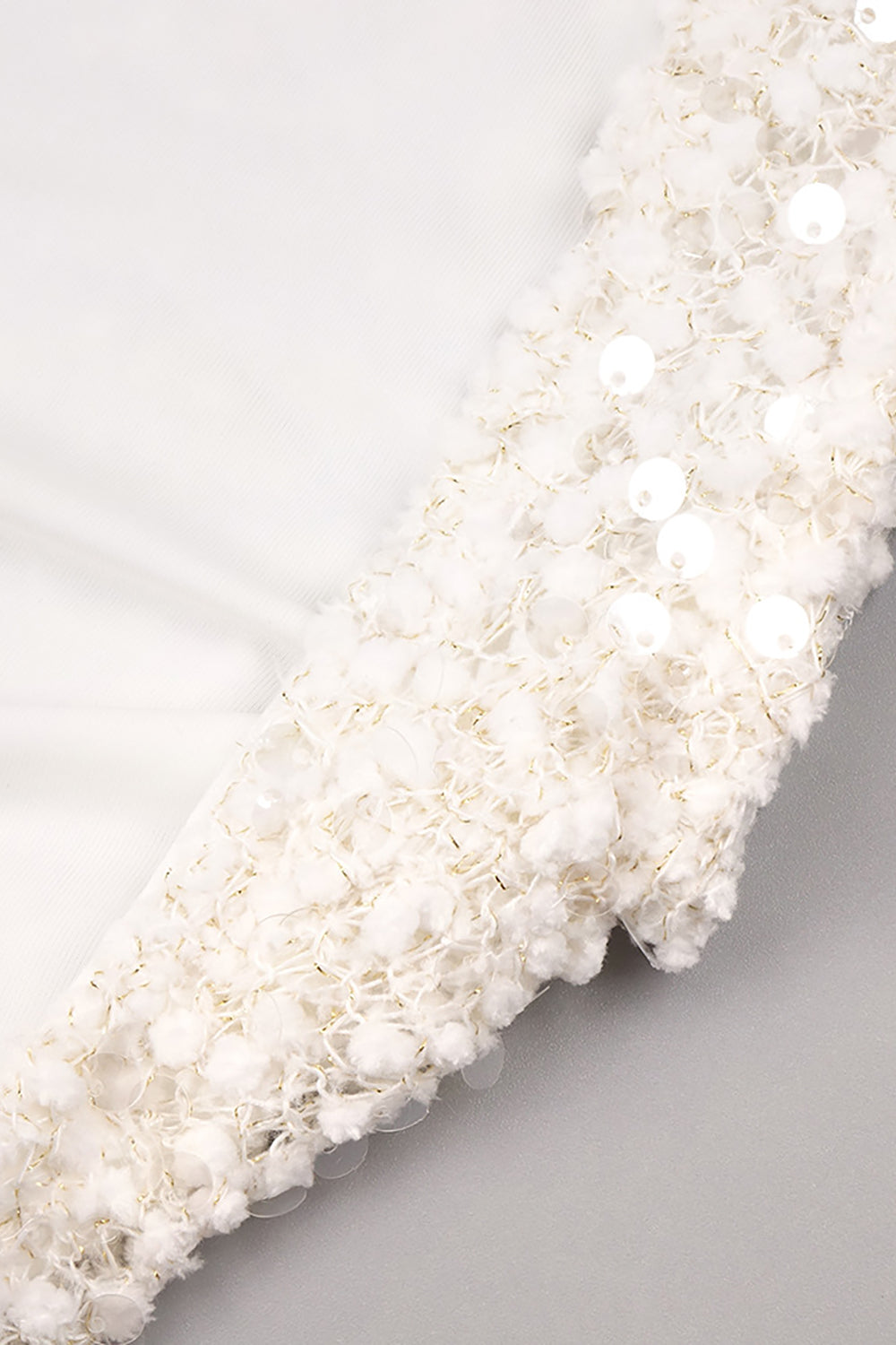 Backless Sequin-embellished Maxi Dress White