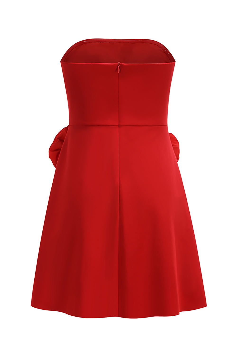 red corsage dress ASOS LUXE Off Shoulder Corsage Mini Dress with volume hem in Red