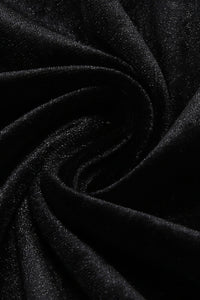 Bow Cascade Velvet Maxi Dress