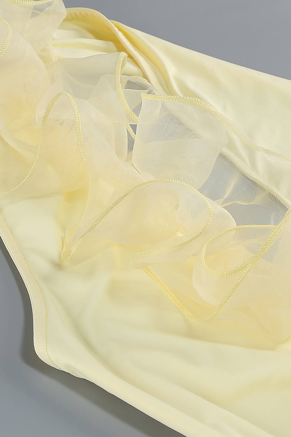 Butter Halter Flower Gown