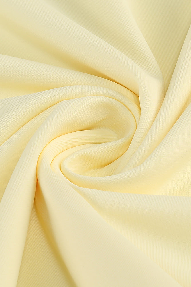 Butter Halter Flower Gown