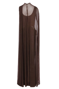 Chiffon Scarf Corseted Sparkly Gown