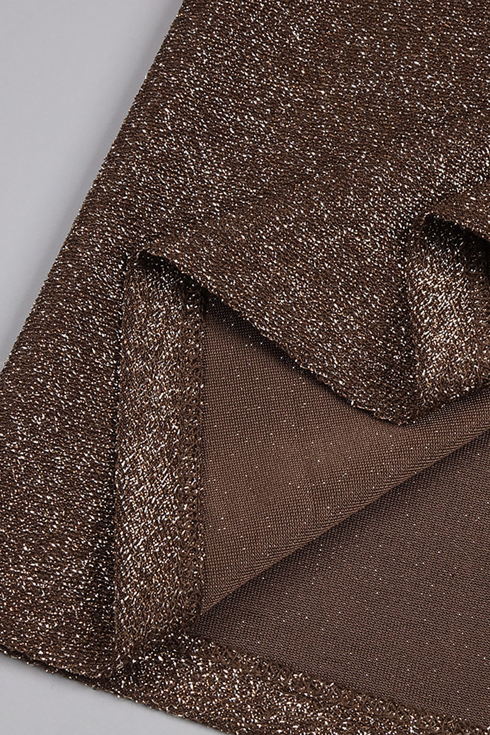 Chiffon Scarf Corseted Sparkly Gown