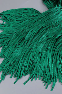 Contour Bust Wide Strap Fringe Skirt Set