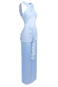 Criss Cross Fringe Maxi Dress