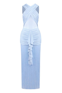 Criss Cross Fringe Maxi Dress