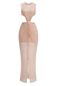 Crystal Cut Out Maxi Dress