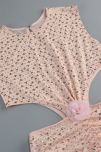 Crystal Cut Out Maxi Dress