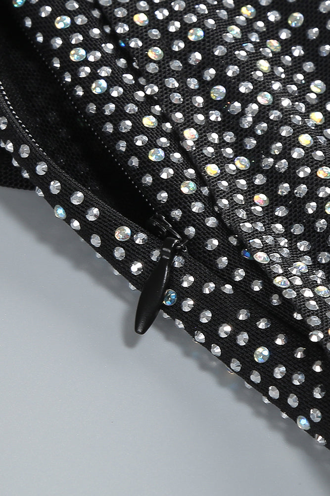 Long Sleeve Crystal-embellished Suit