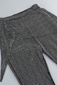 Long Sleeve Crystal-embellished Suit