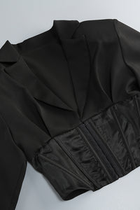 Long Sleeve Crystal-embellished Suit