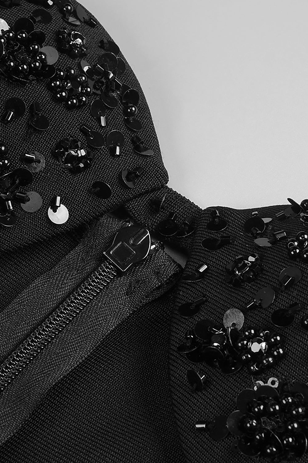 Crystal Sequin Cut Out Gown