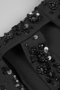 Crystal Sequin Cut Out Gown