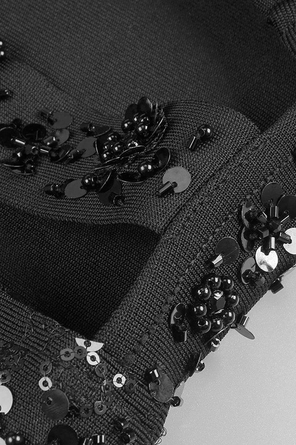 Crystal Sequin Cut Out Gown