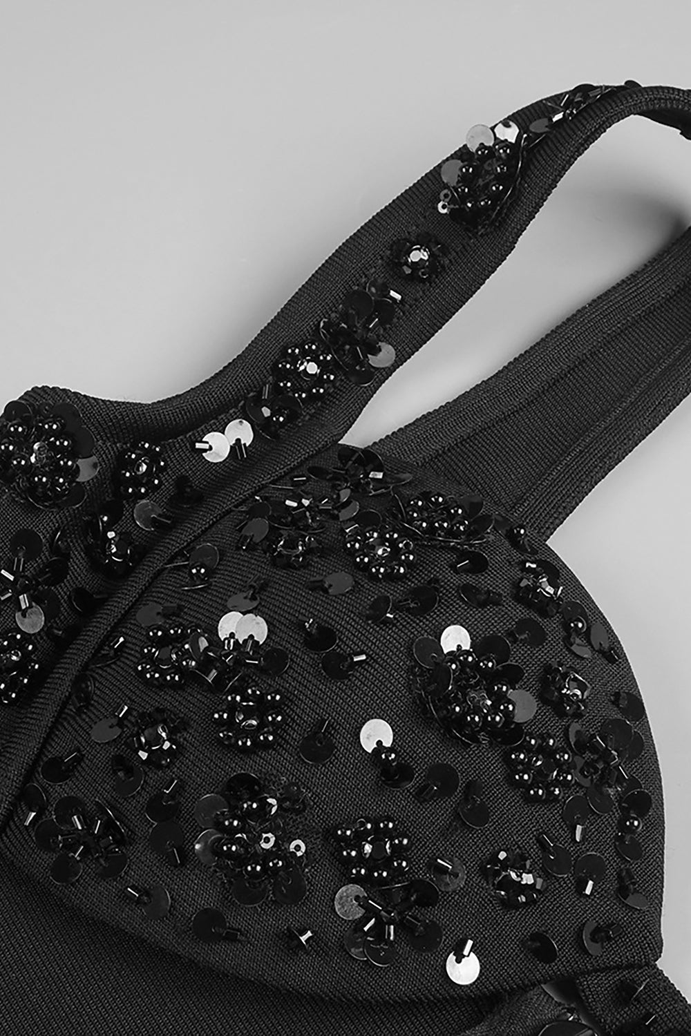 Crystal Sequin Cut Out Gown