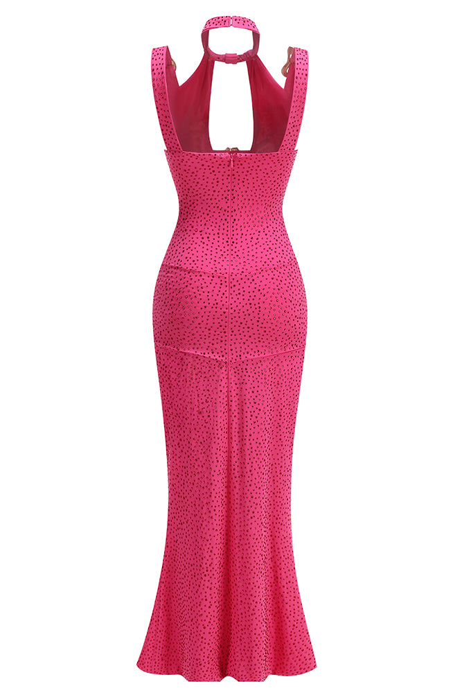 Crystal Embellished Cut Out Gown