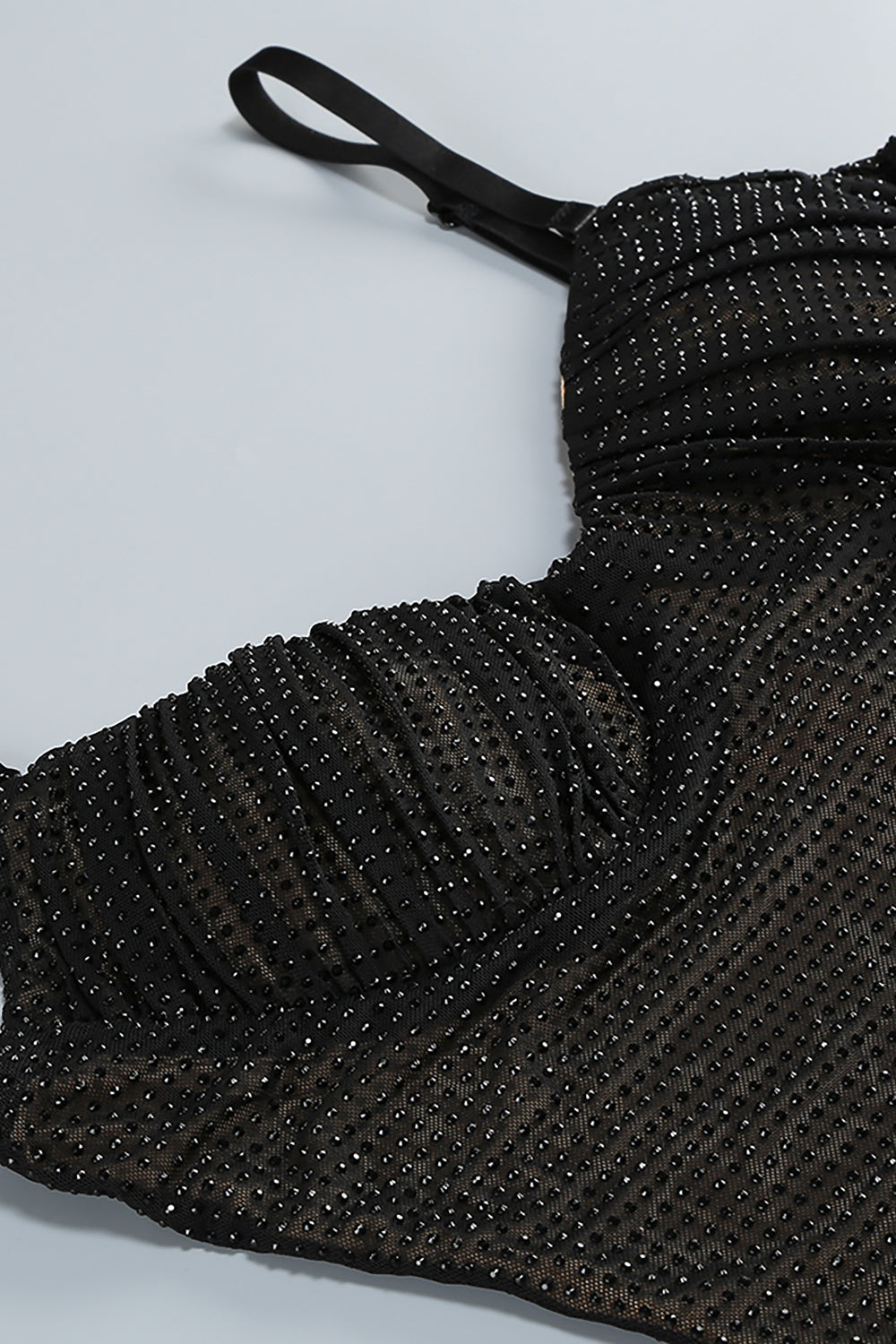 Crystal Embellished Mesh Maxi Dress