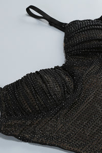 Crystal Embellished Mesh Maxi Dress