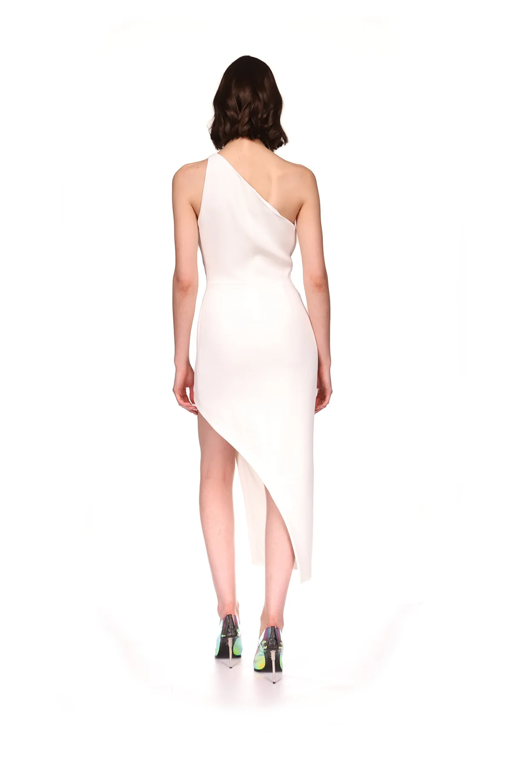 Crystal Embellished One Shoulder Bandage Dress
