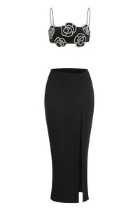 Crystal Embellished Top Maxi Skirt