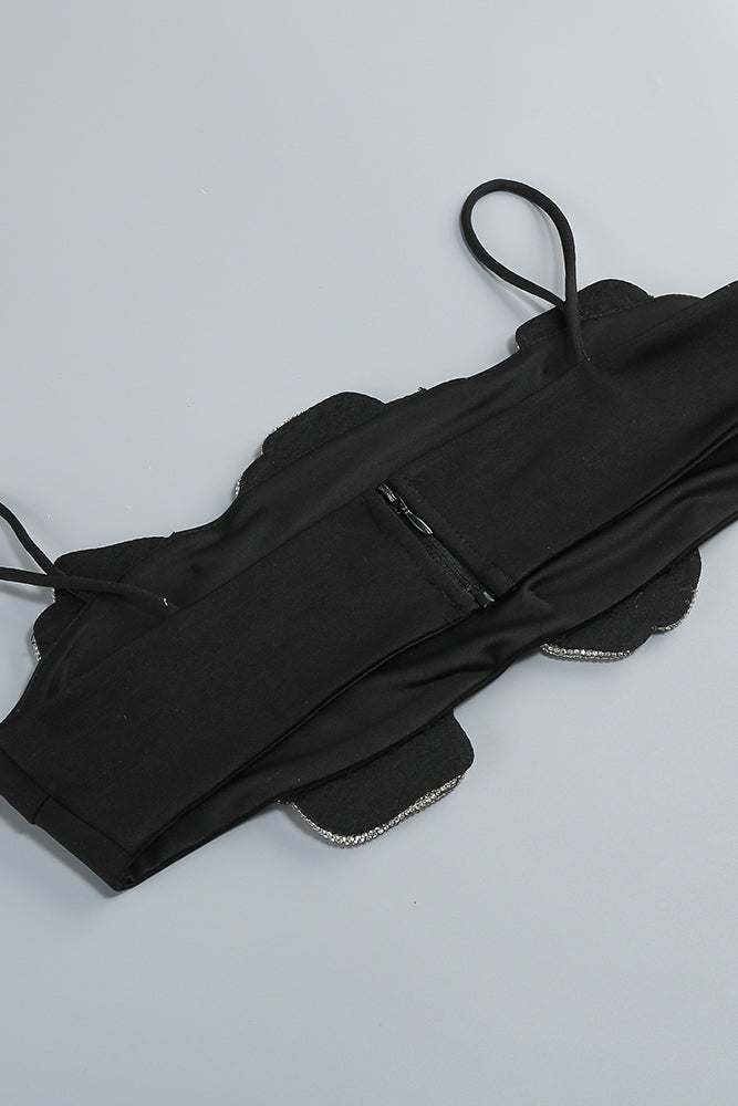 Crystal Embellished Top Maxi Skirt