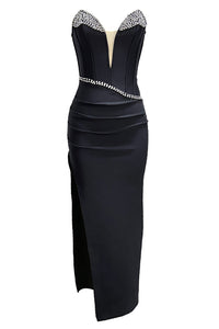 Crystal Strapless Maxi Dress