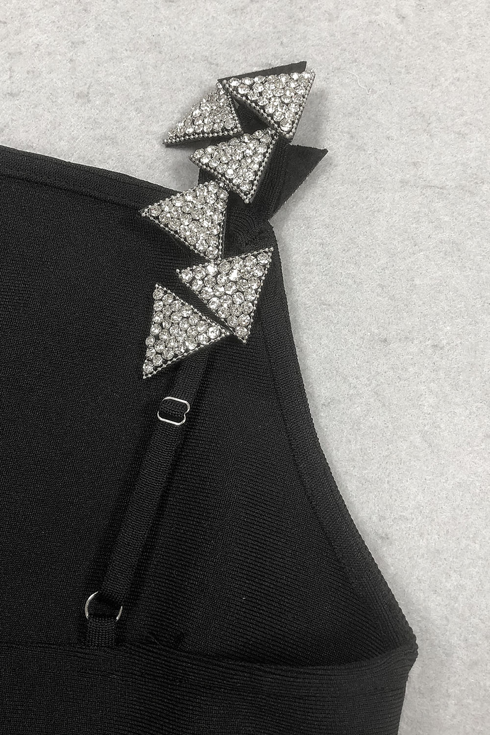 Crystal Triangle Embellished Maxi Dress