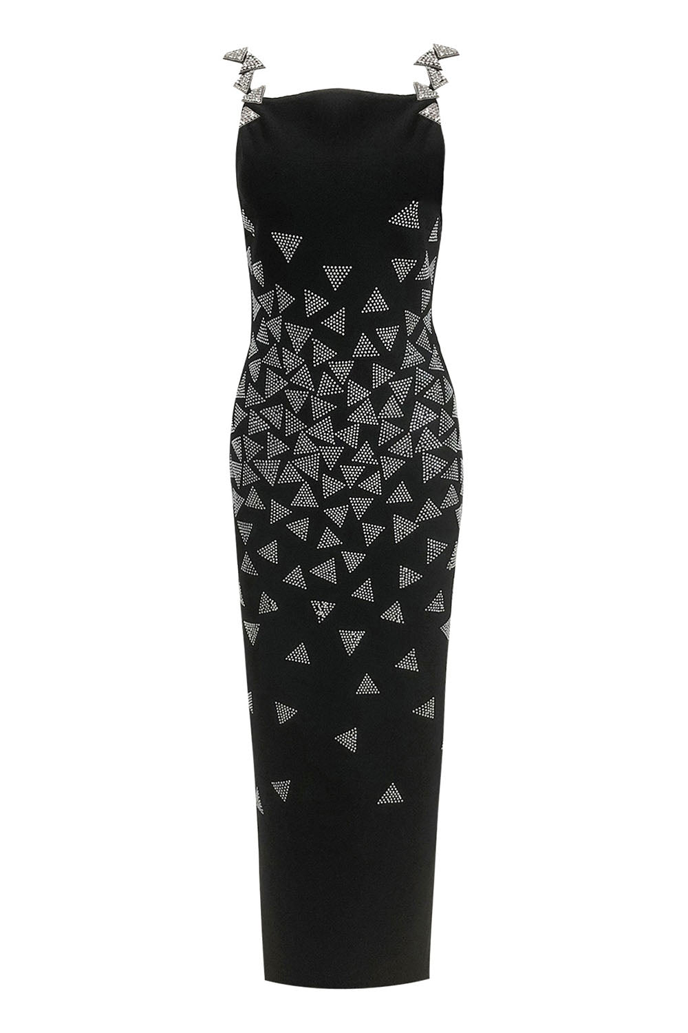 Crystal Triangle Embellished Maxi Dress
