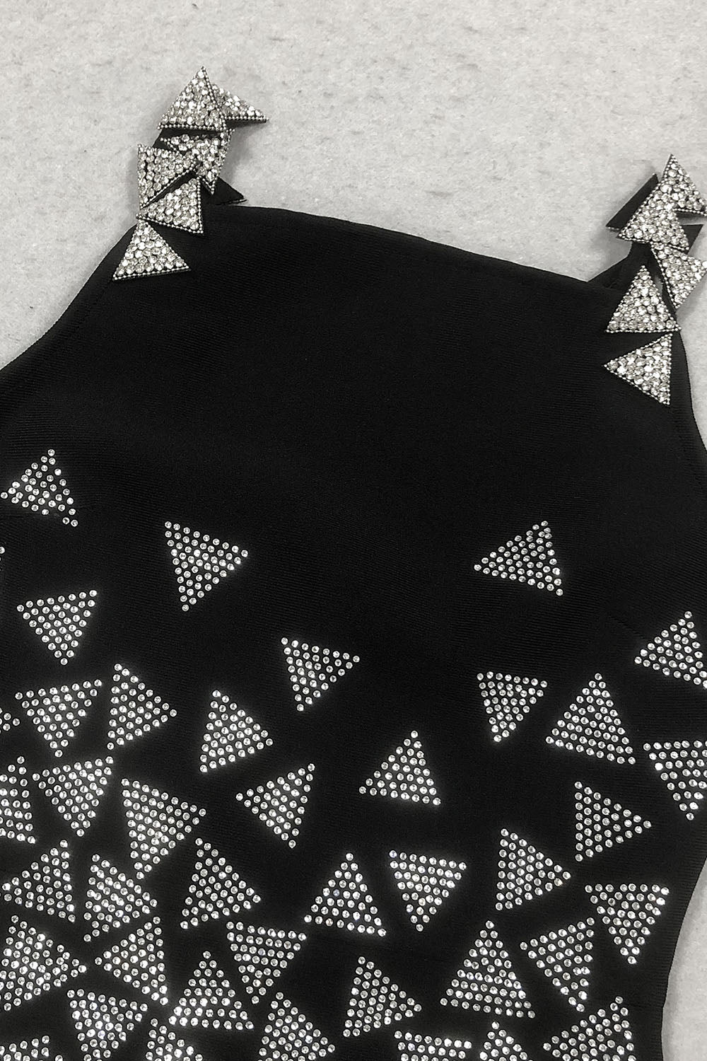 Crystal Triangle Embellished Maxi Dress