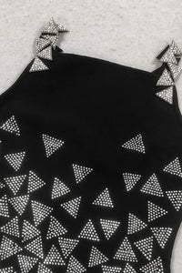 Crystal Triangle Embellished Maxi Dress