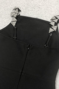 Crystal Triangle Embellished Maxi Dress