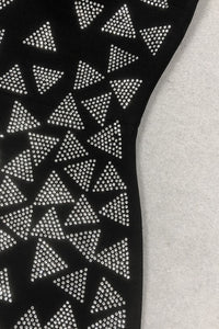 Crystal Triangle Embellished Maxi Dress