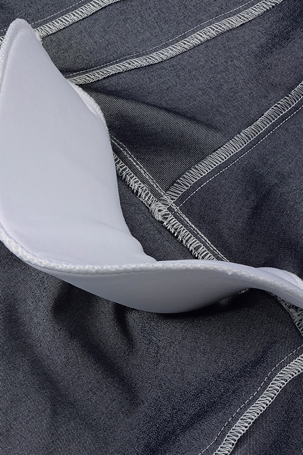 Denim Halterneck Midi Dress