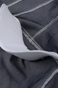 Denim Halterneck Midi Dress