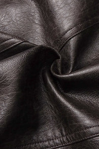 Oversized Double-breasted Leather Jacket