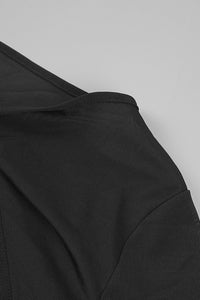 Draped Cut Out Top Mesh Pant