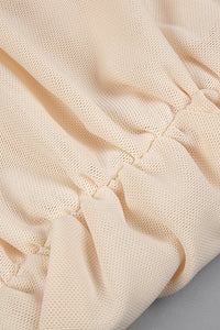 Draped Cut Out Top Mesh Pant