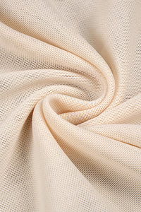 Draped Cut Out Top Mesh Pant