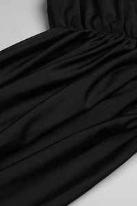 Draped Open Back Maxi Dress