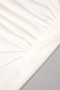 Draped Side Tail Slit Gown