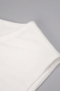 Draped Side Tail Slit Gown